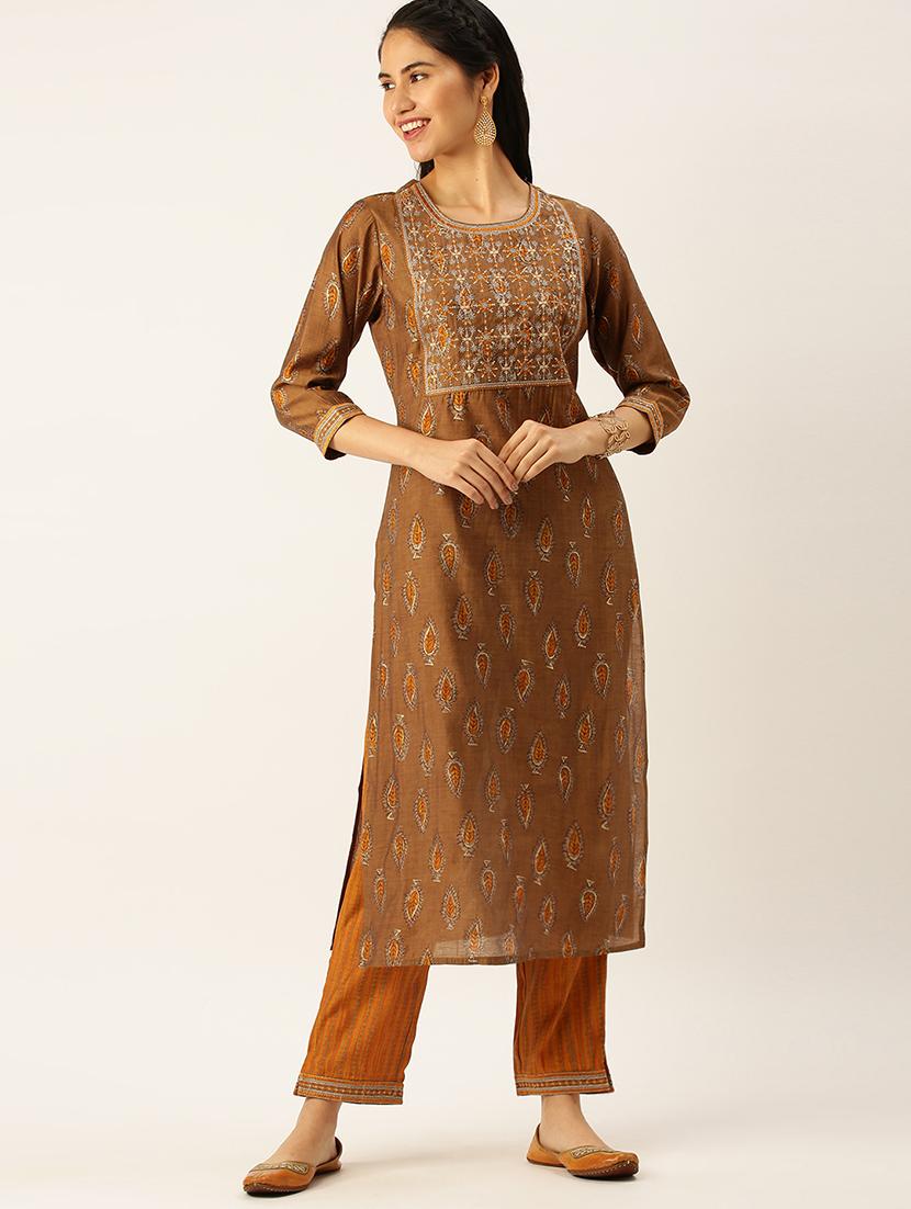 printed kurta pant set