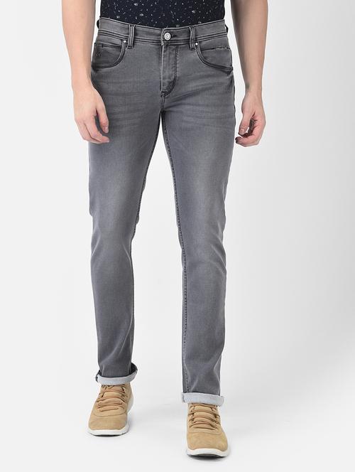 grey light washed denim jean - 18481187 - Standard Image - 1