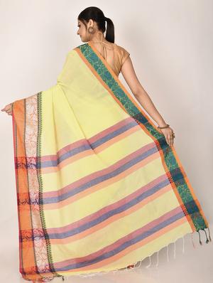 tassels detailed handloom saree with blouse - 18482067 - Standard Image - 2