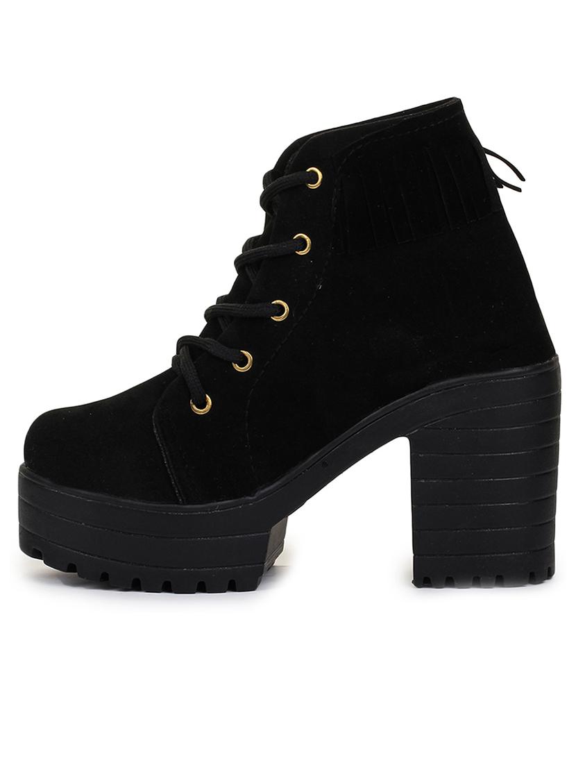 women solid lace up ankle boots - 18482144 - Zoom Image - 2