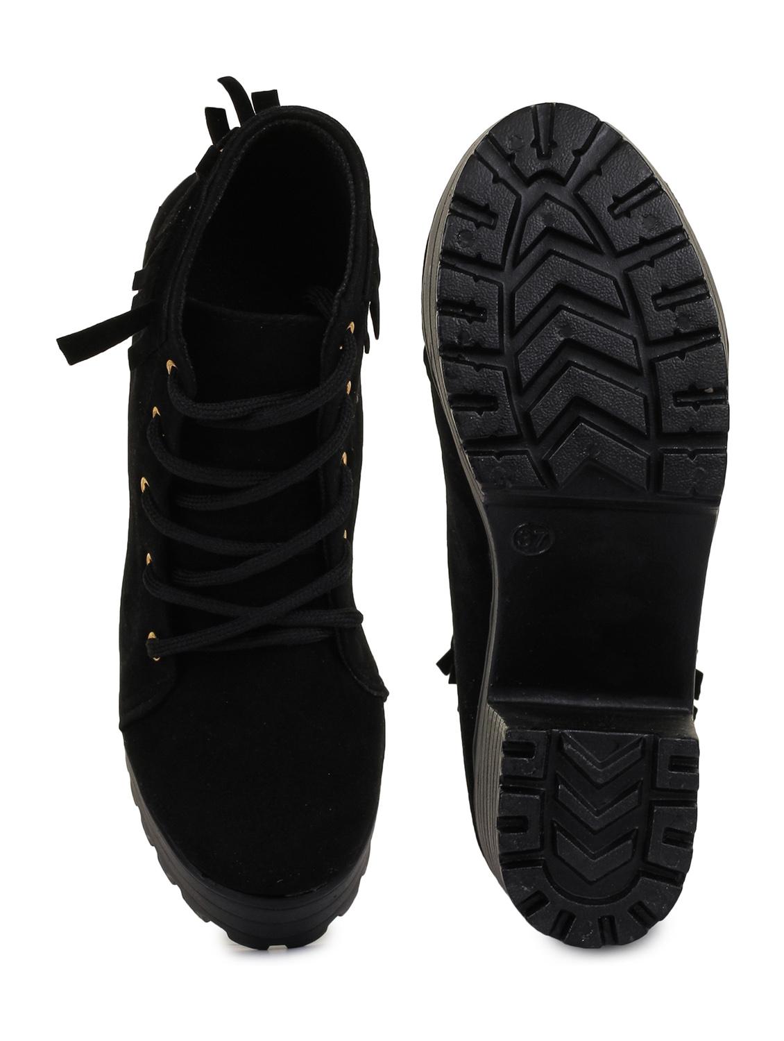 women solid lace up ankle boots - 18482144 - Zoom Image - 4