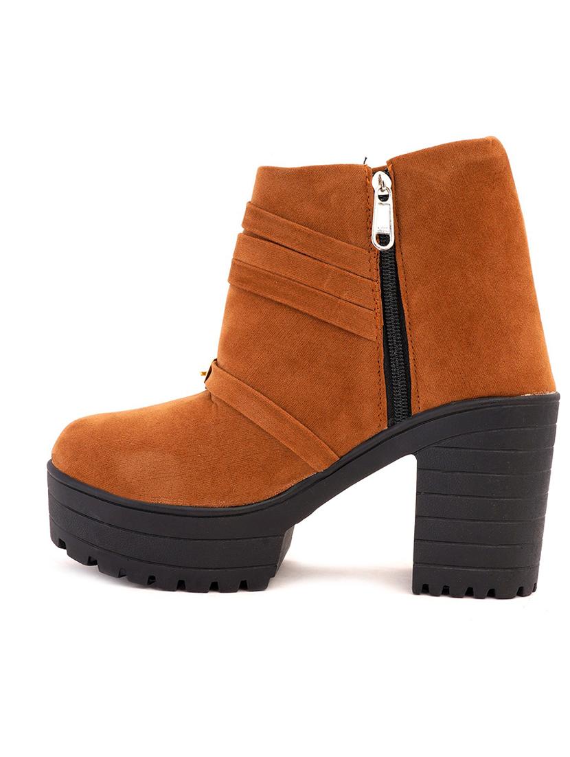 women solid zipper ankle boots - 18482147 - Zoom Image - 2