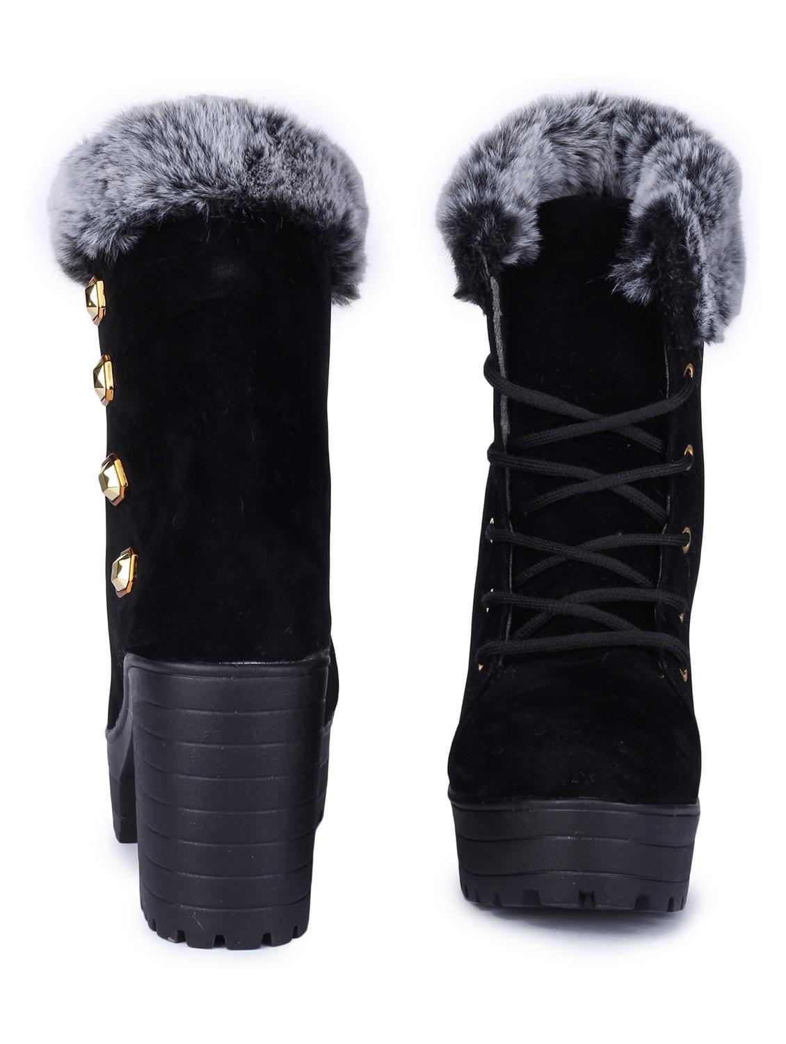 women solid lace up ankle boots - 18482148 - Zoom Image - 3