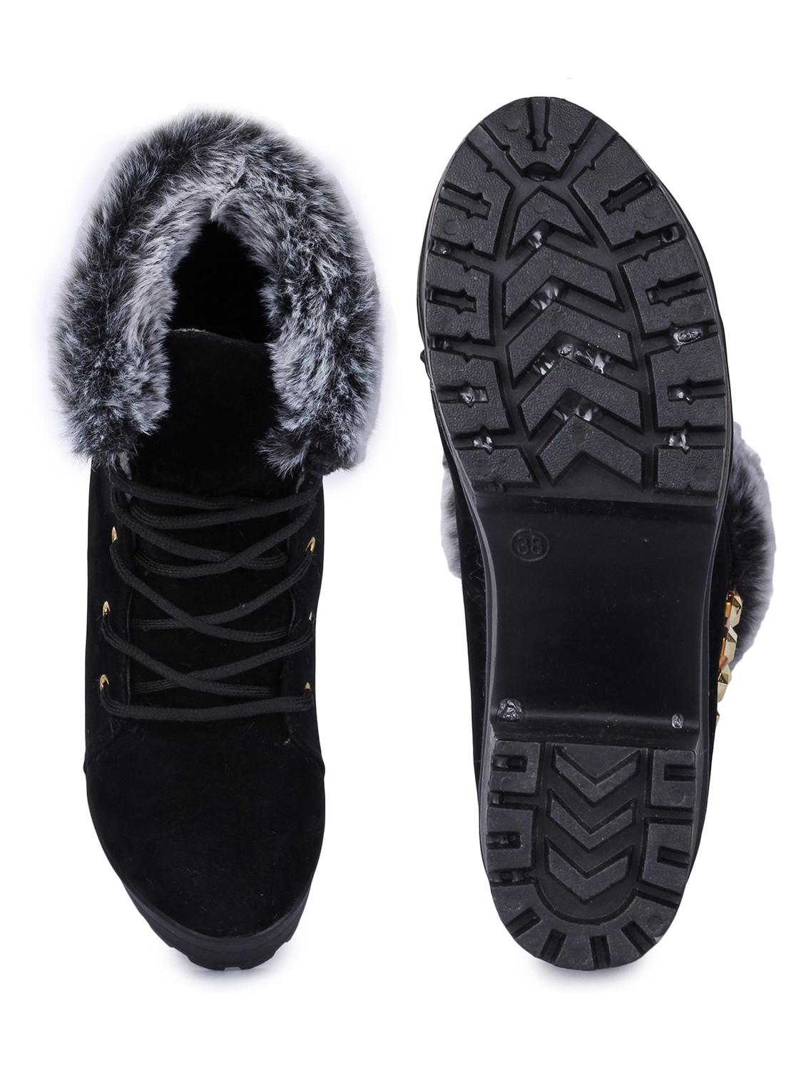women solid lace up ankle boots - 18482148 - Zoom Image - 4