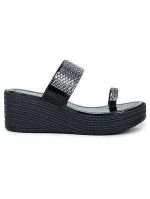 women embellished one toe wedge - 18482191 - Standard Image - 2