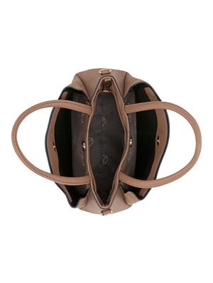 brown textured regular handbag - 18482231 - Standard Image - 3