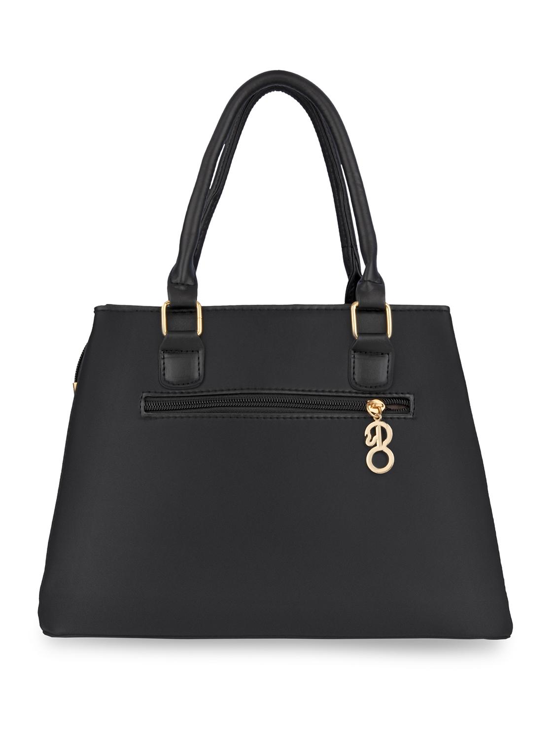 black textured regular handbag - 18482256 - Zoom Image - 2