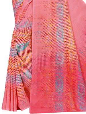 leheriya printed saree with blouse - 18487665 - Standard Image - 2