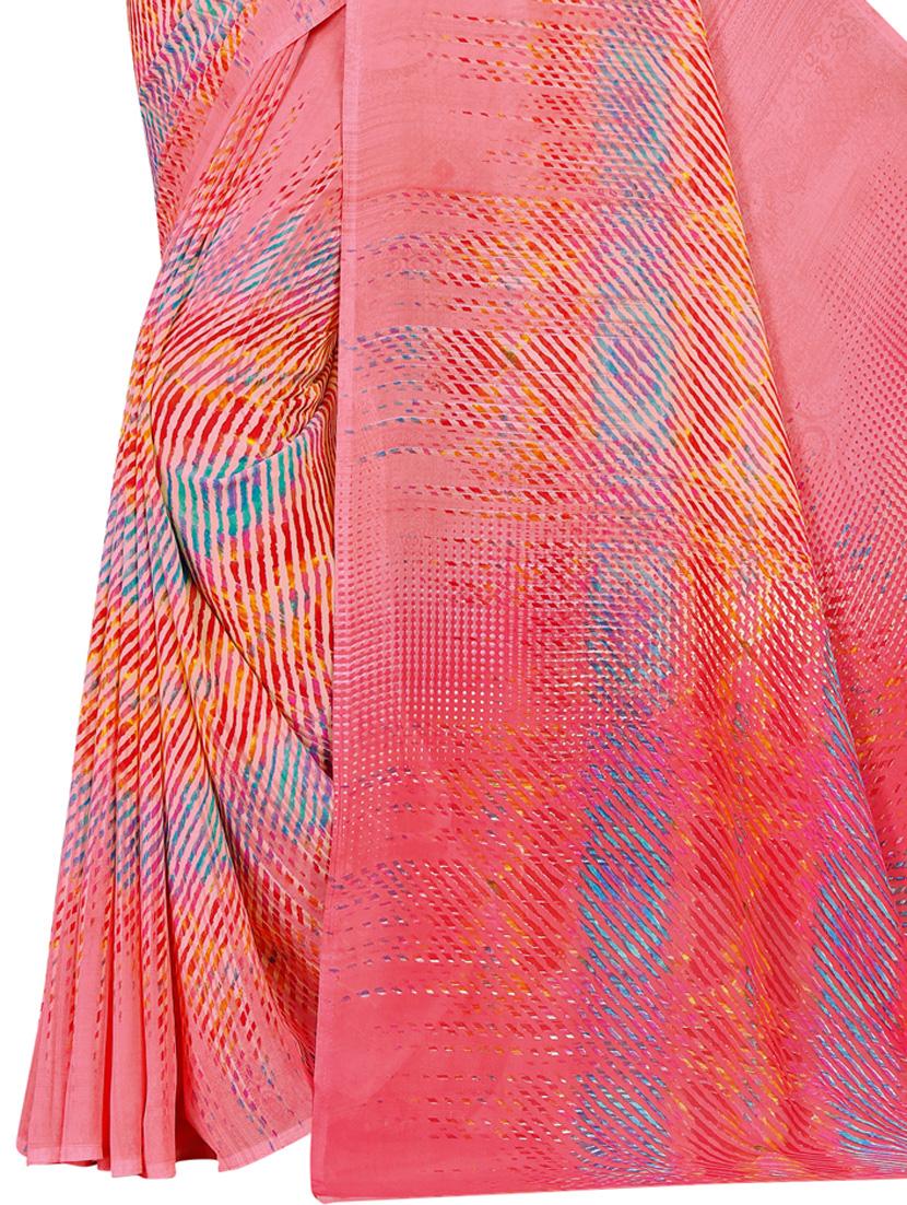 leheriya printed saree with blouse - 18487665 - Zoom Image - 2