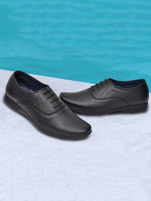 mens black lace-up oxford - 18487677 - Standard Image - 3
