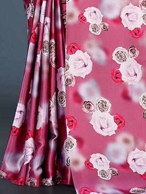 floral printed saree with blouse - 18489086 - Standard Image - 4