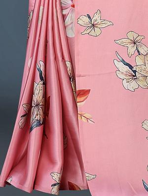 floral printed saree with blouse - 18489091 - Standard Image - 4