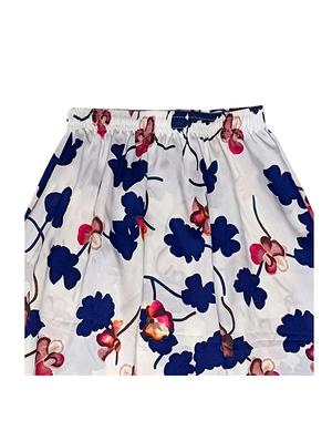 girls white floral flared skirt - 18491038 - Standard Image - 2