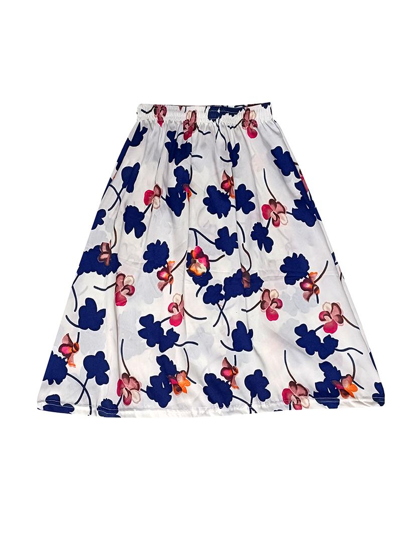 girls white floral flared skirt - 18491038 - Zoom Image - 1