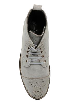 mens grey lace up ankle boots - 18491806 - Standard Image - 4