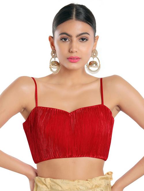 sweetheart neck solid blouse - 18493113 - Standard Image - 1