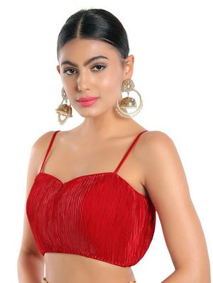 sweetheart neck solid blouse - 18493113 - Standard Image - 2