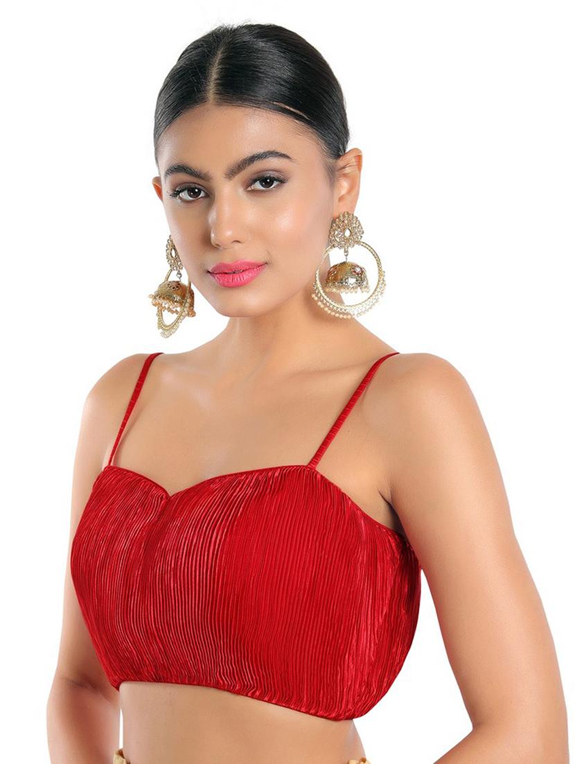 sweetheart neck solid blouse - 18493113 - Zoom Image - 2