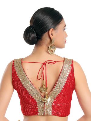 v neck sequined blouse - 18493123 - Standard Image - 3
