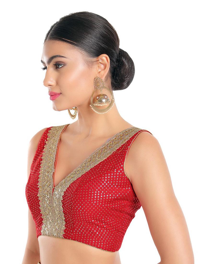 v neck sequined blouse - 18493123 - Zoom Image - 2