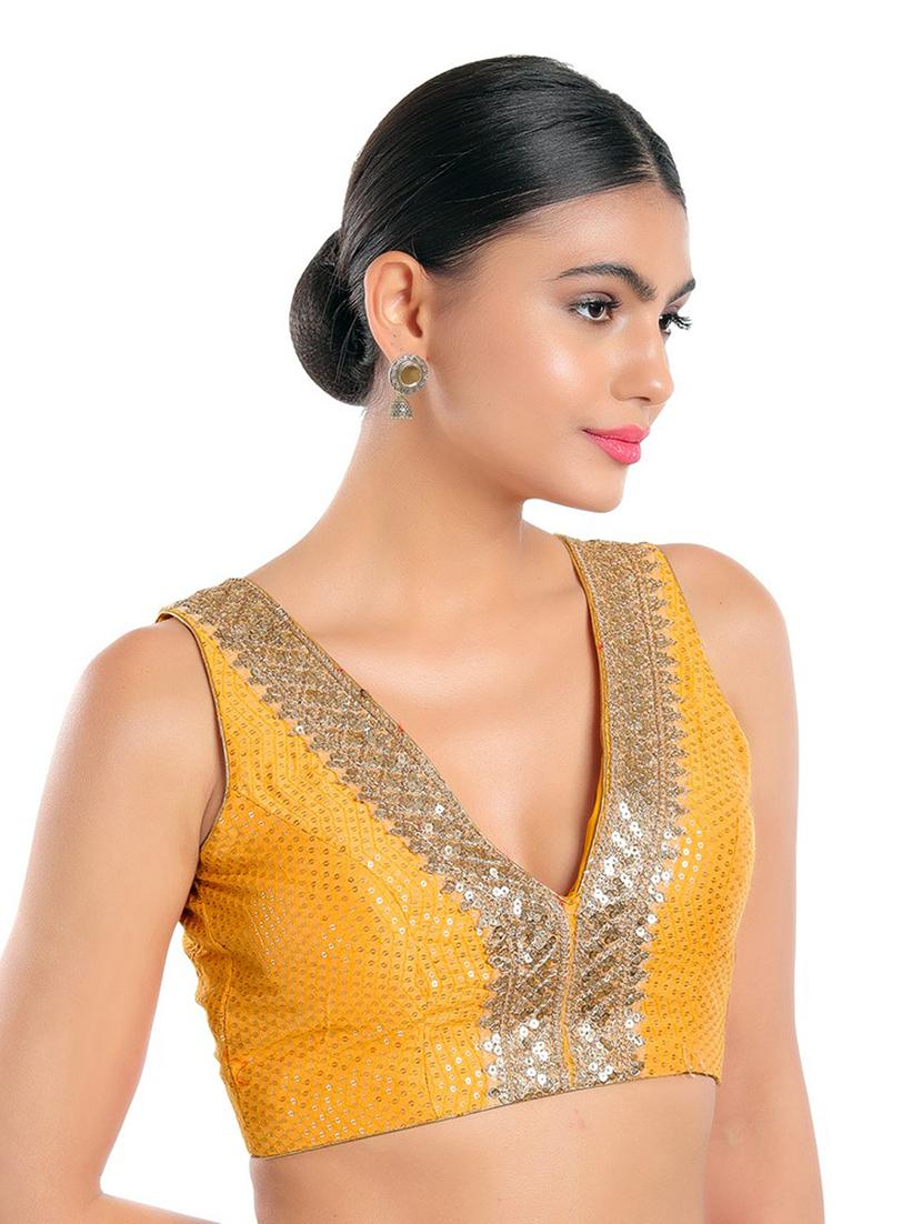 v neck sequined blouse - 18493125 - Zoom Image - 2