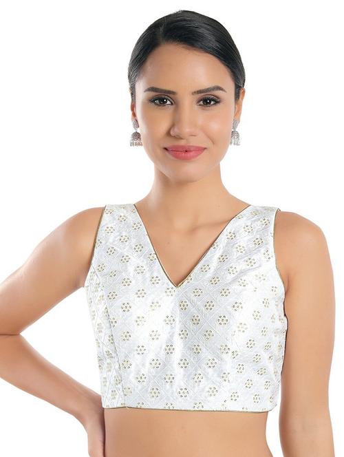 v neck embroidered blouse - 18493141 - Standard Image - 1