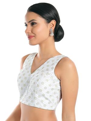 v neck embroidered blouse - 18493141 - Standard Image - 2