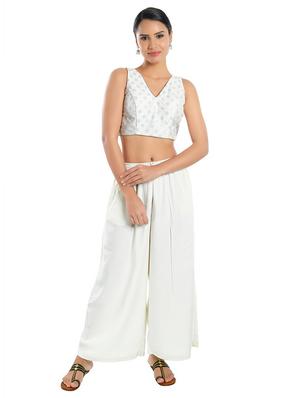 v neck embroidered blouse - 18493141 - Standard Image - 4