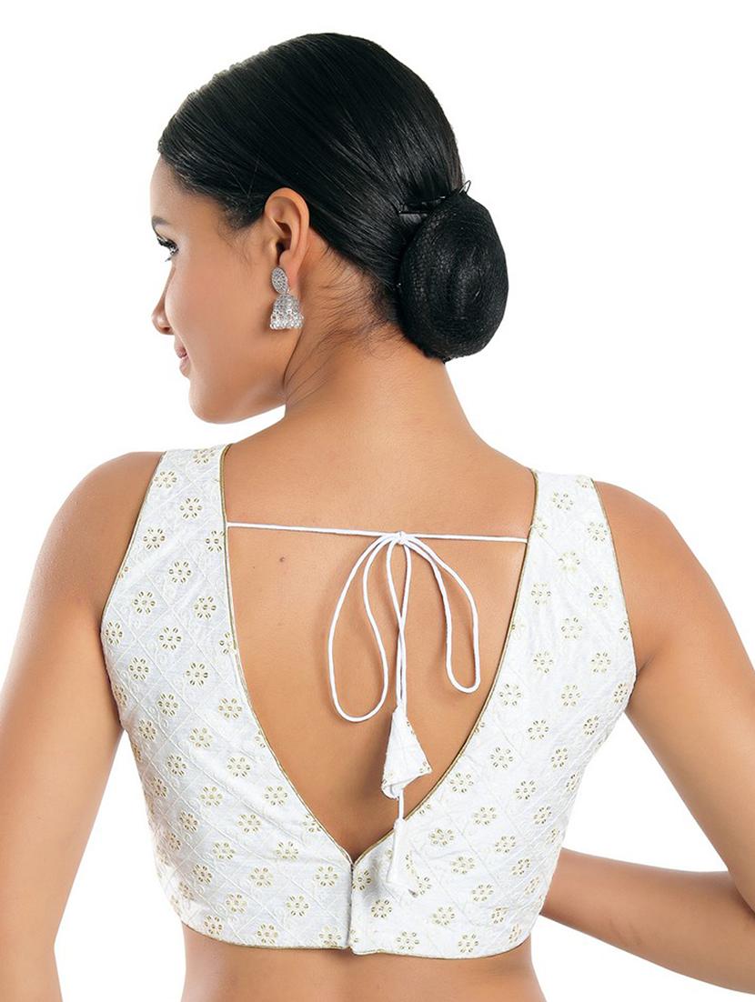 v neck embroidered blouse - 18493141 - Zoom Image - 3