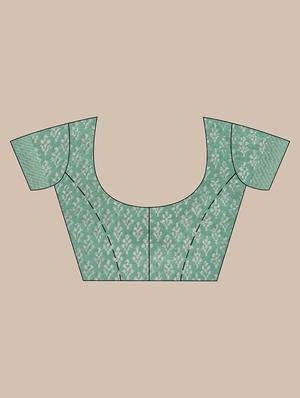 self design woven saree with blouse - 18499184 - Standard Image - 3