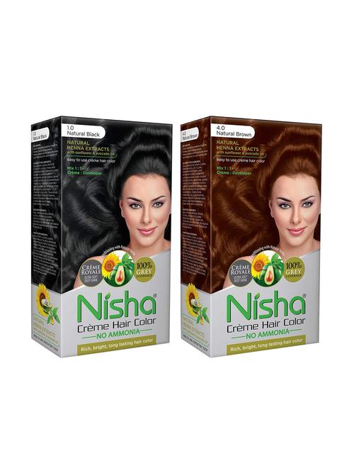 nisha creme hair color (natural black and natural brown) - 18500030 - Standard Image - 1