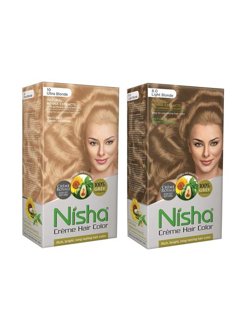 nisha creme hair color (ultra blonde & light blonde) - 18500035 - Standard Image - 1