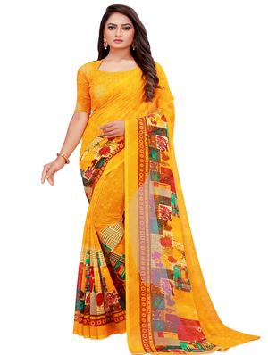 pack of 2 printed sarees with blouse - 18500797 - Standard Image - 3
