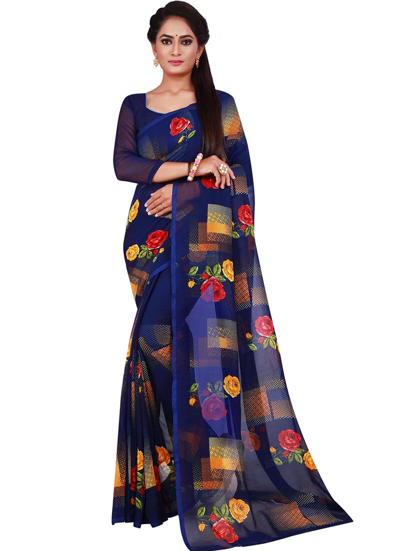 pack of 2 printed sarees with blouse - 18500797 - Zoom Image - 2
