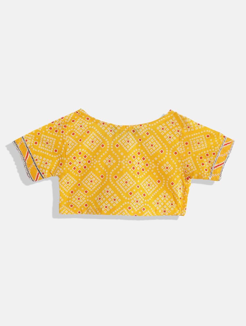 girls yellow bandhani lehenga choli set - 18502388 - Zoom Image - 2