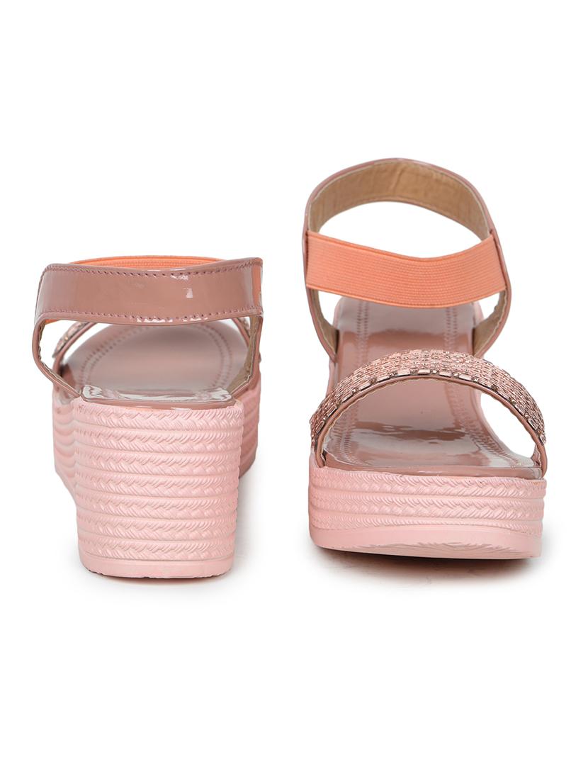women pink ankle strap wedge - 18502599 - Zoom Image - 3