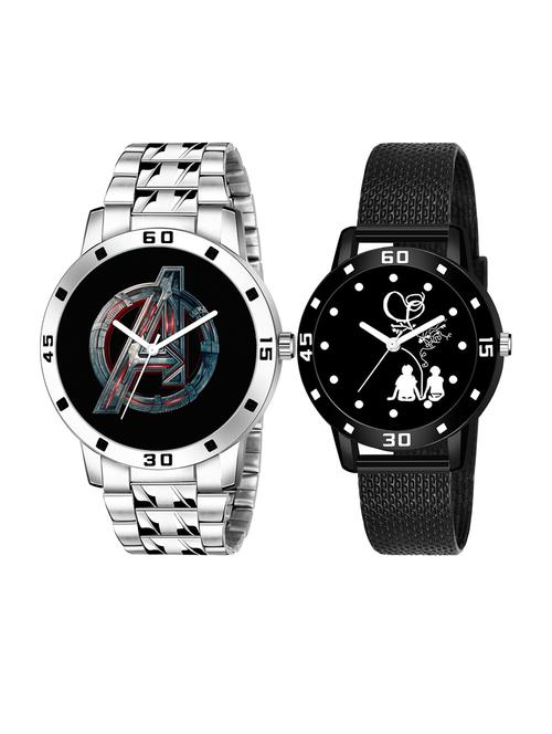 set of 2 men and women combo watches - 18503160 - Standard Image - 1