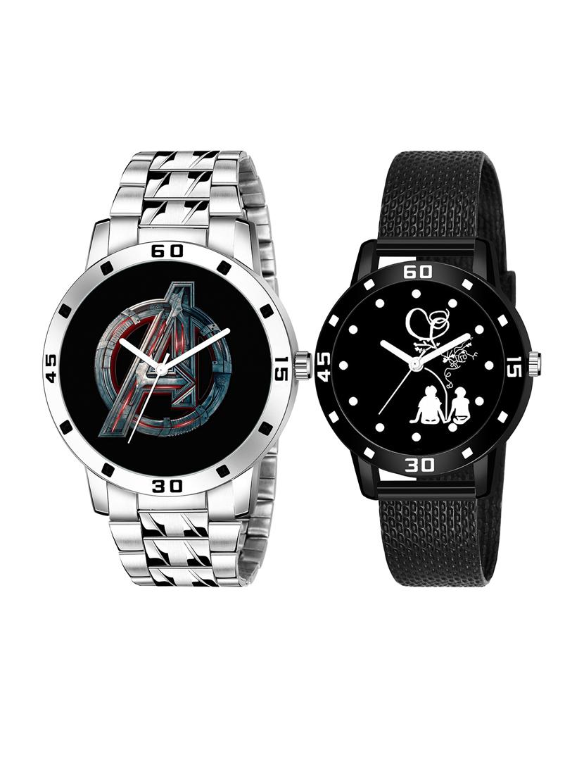 set of 2 men and women combo watches - 18503160 - Zoom Image - 1