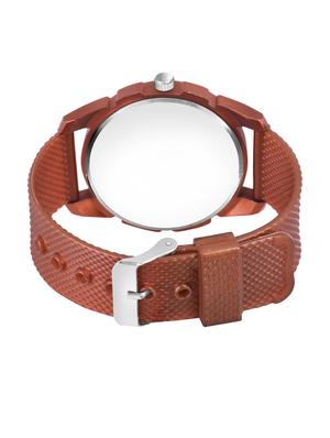 men watch 1239 unique white unique brown unique case with women watch 3038 sitting couple in black dial numeric case - 18503521 - Standard Image - 4
