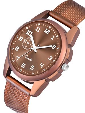 men watch 1236 famous brown dial unique case with women watch 3036 white you and me couple in black dial numeric case - 18503602 - Standard Image - 2
