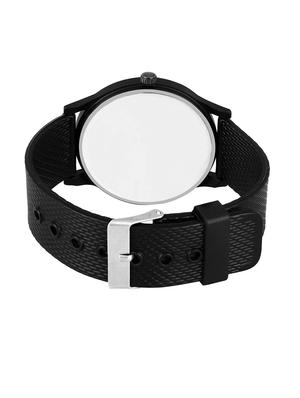men watch 185 single bindi black matt case with women watch 3037 white love printed black dial numeric case - 18503639 - Standard Image - 3