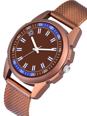 men watch 1234 unique brown dial with blue design unique case with women watch 3035 white couple with bike in black dial - 18503756 - Standard Image - 2