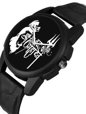 men watch 1250 har har mahadev in black dial unique case with women watch 3036 white you and me couple in black dial - 18503789 - Standard Image - 2