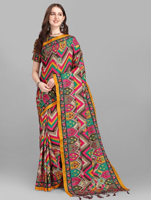 multi colored silk paithani saree with blouse - 18503816 - Very Small Image - 1