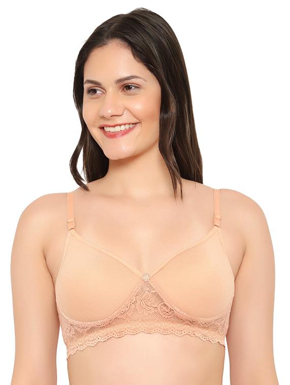 lace detailed lightly padded regular bra - 18503914 - Zoom Image - 1