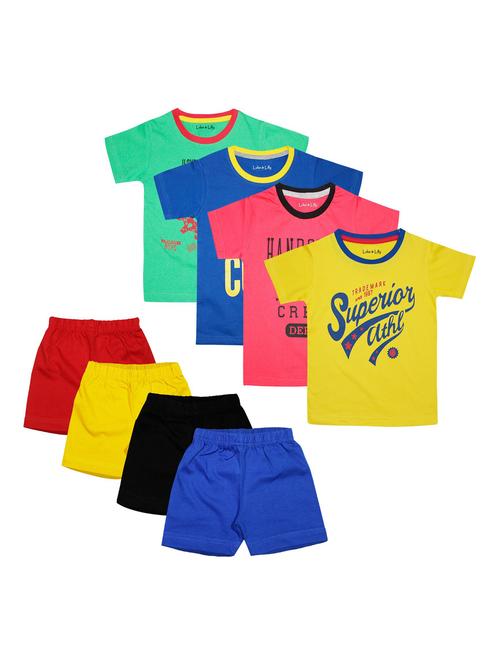 boys pack of 4 printed shorts set - 18504547 - Very Small Image - 1