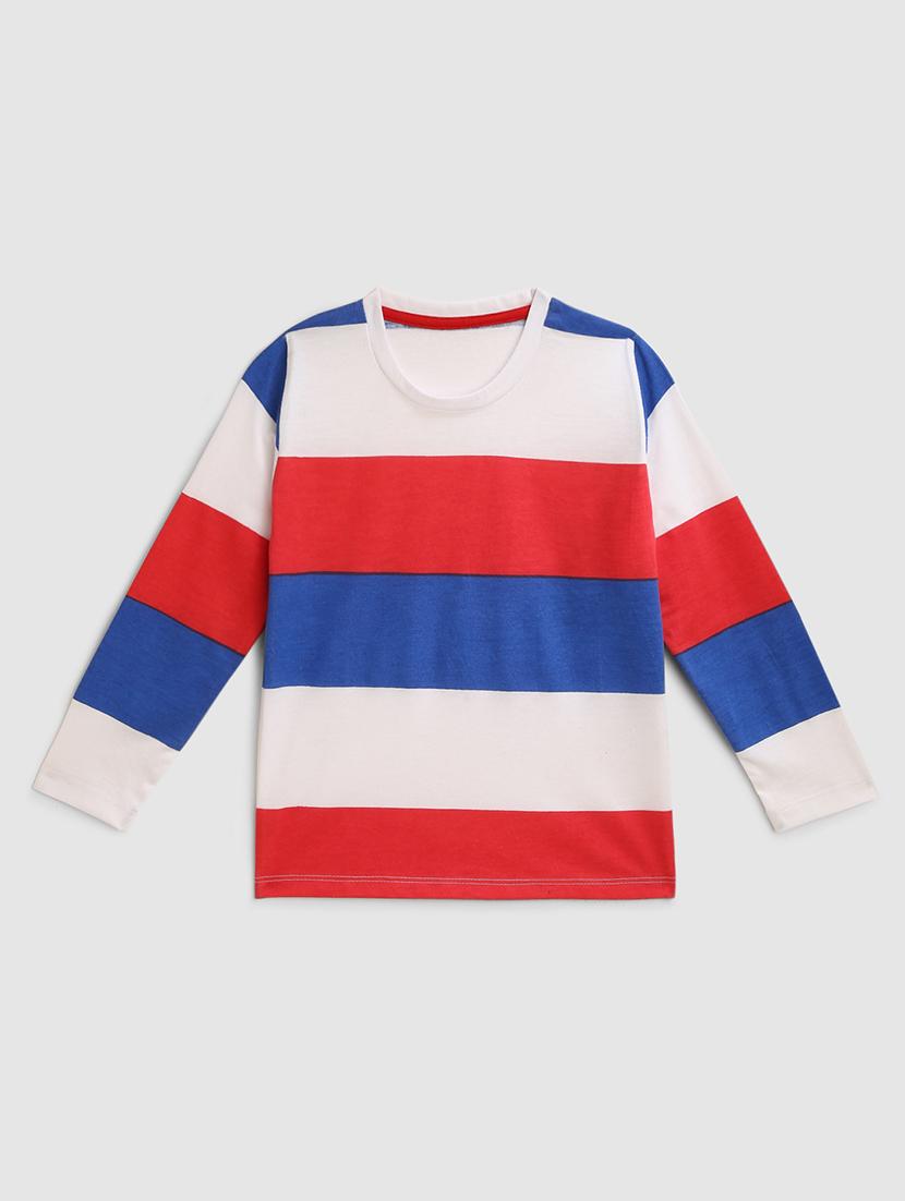 boys round neck striped t-shirt - 18506015 - Zoom Image - 1