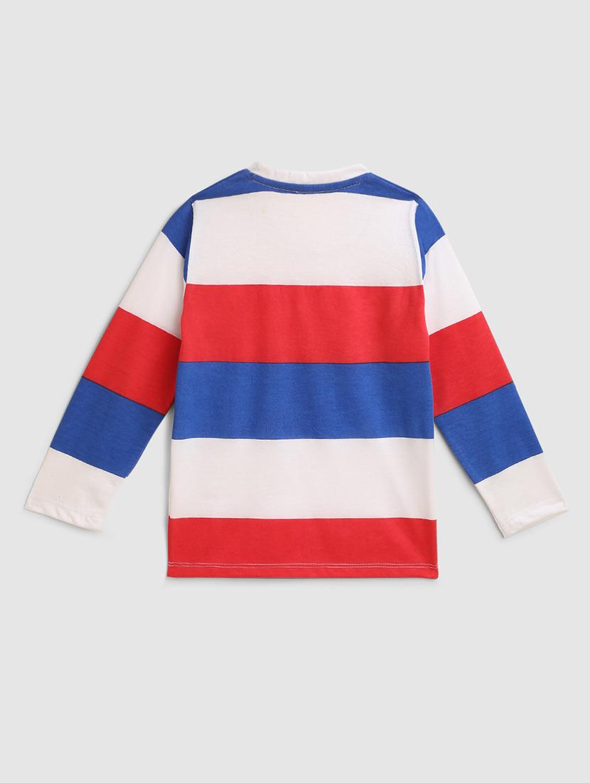 boys round neck striped t-shirt - 18506015 - Zoom Image - 2