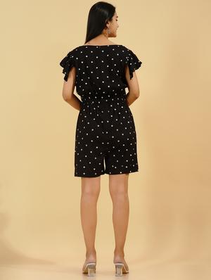 tie front polka dot romper - 18507293 - Standard Image - 3