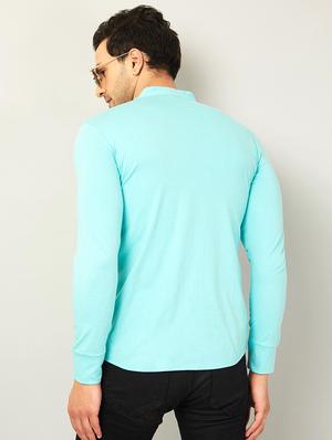 sea green solid casual shirt - 18507422 - Standard Image - 3